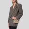 SAINT LAURENT YSL Matelasse Envelope Chain Wallet In Grain De Poudre Embossed Leather Dark Beige/Gold RB-742920BOW01