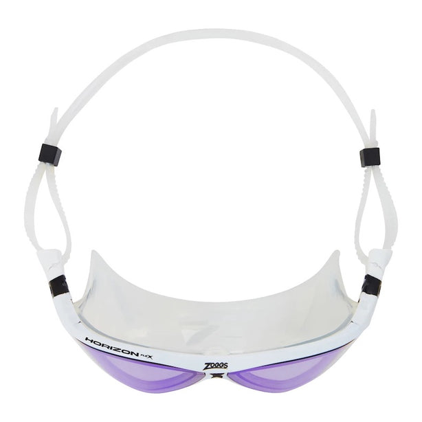Zoggs Australia Adult Horizon Flex Titanium Lens White Swim Goggles Mask