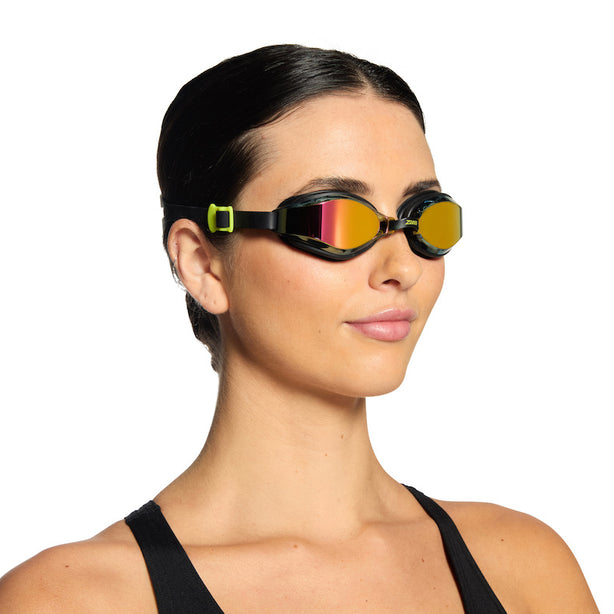 Zoggs Australia Adult Endura Max Titanium Black/Yellow Swim Goggles