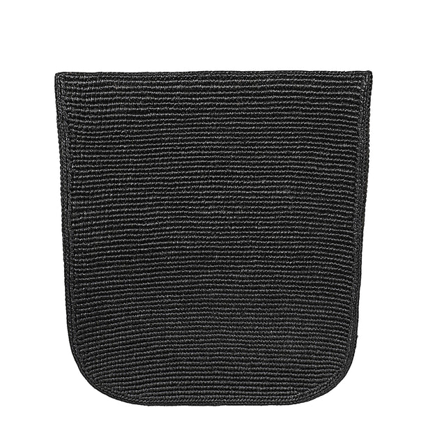 Lori Raffia Shoulder Bag - Black