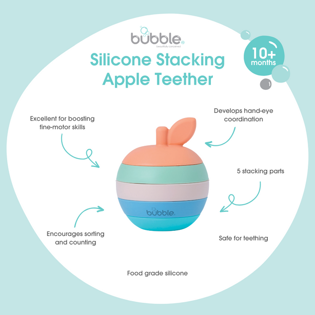 Bubble Silicone Stacking Apple Teether