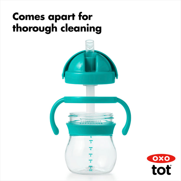 OXO Tot Grow Straw Cup with Removable Handles - Grey