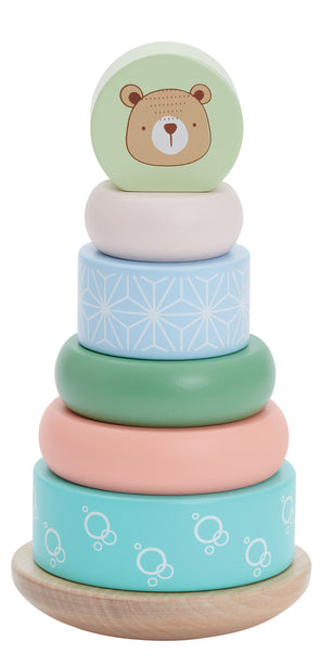 Bubble Wooden Bear Stacking Rings