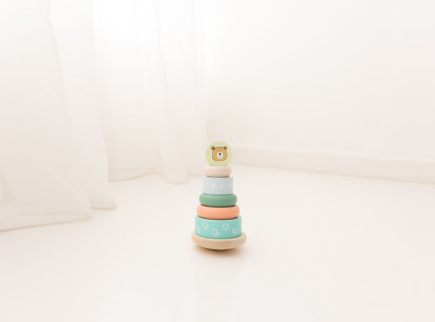 Bubble Wooden Bear Stacking Rings