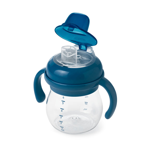 OXO Tot Grow Soft Spout Sippy Cup With Removable Handles - 6 Oz - Navy