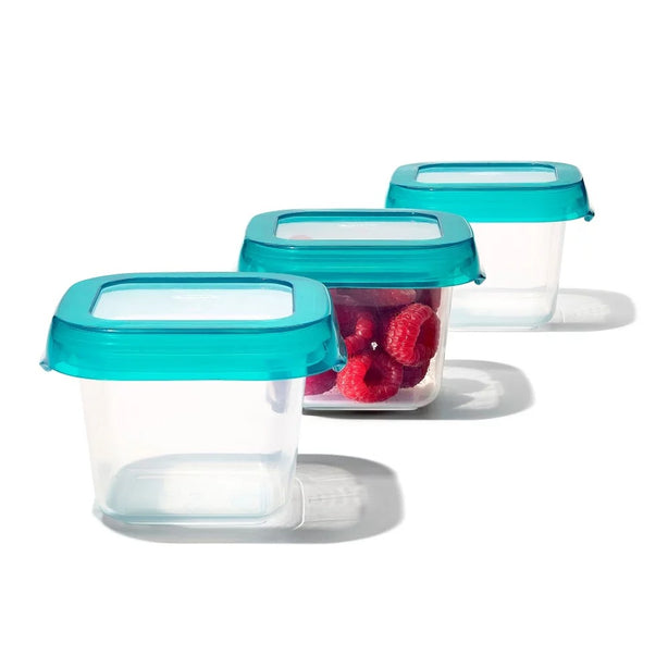 OXO Tot Baby Blocks Freezer Storage Containers 3 Pack 2oz - Teal