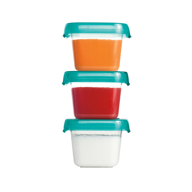 OXO Tot Baby Blocks Freezer Storage Containers 3 Pack 2oz - Teal