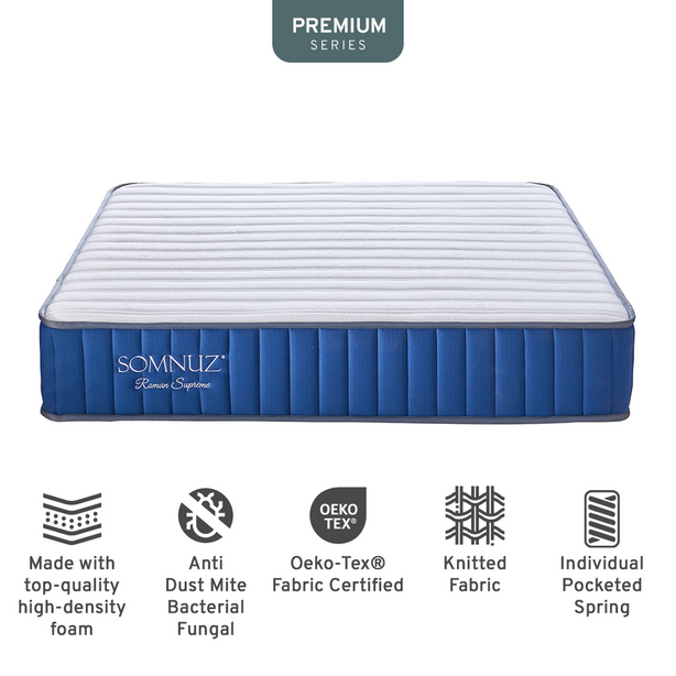 Somnuz®® Roman Supreme 10 Inch Individual Pocketed Spring Mattress