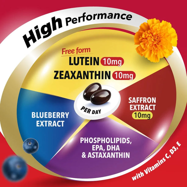 LABO VisionREGAIN Sharp Vision Saffron for Dry Eyes Night Blurry Vision Eye Strain Blue Light