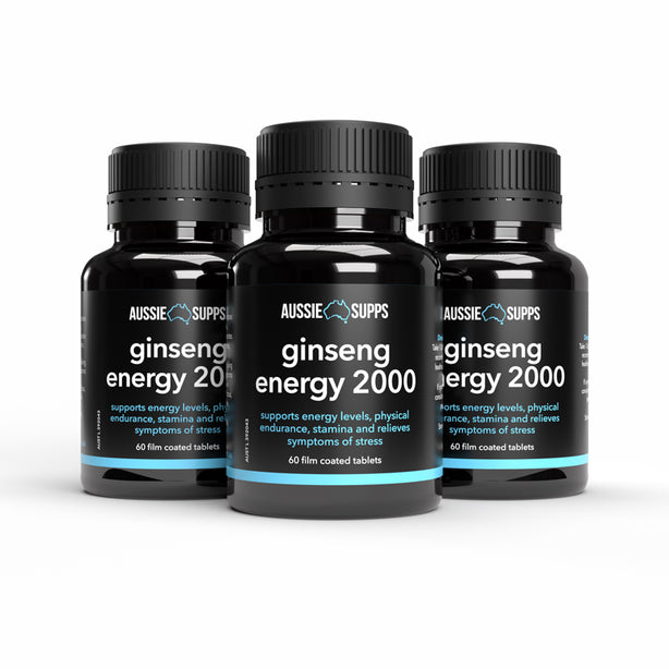 AussieSupps Ginseng Energy (60 Tablets) x 3