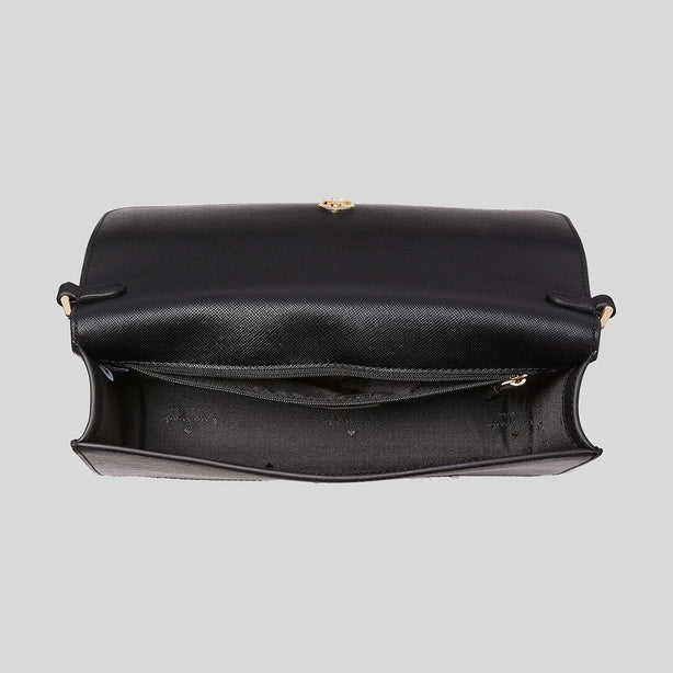 KATE SPADE Madison Willow Medium Flap Convertible Crossbody Bag Black RB-KC430