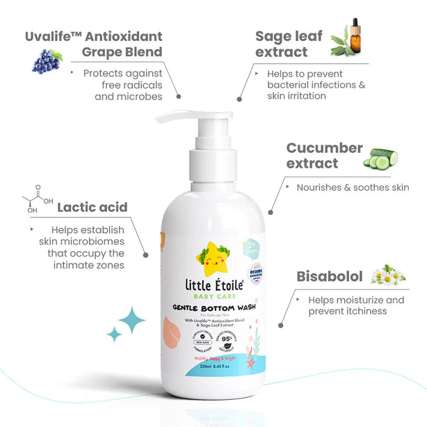 Little Etoile Gentle Bottom Wash For Delicate Skin (2+ Years)