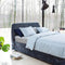 Intero BLANC Solid 100% Combed Cotton 980TC Fitted Sheet Set Cerise – Navy