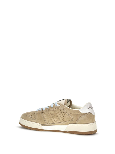 Fendi Match suede Sneakers - Lightecru+Whi Mar.Sc