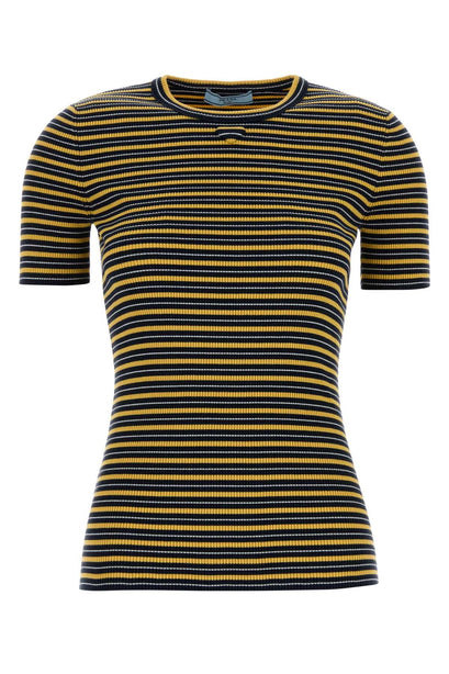 Embroidered Stretch Cotton T Shirt