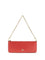 Pinko Horizontal Flat leather Shoulder Bag - Red Rio-Antique Gold