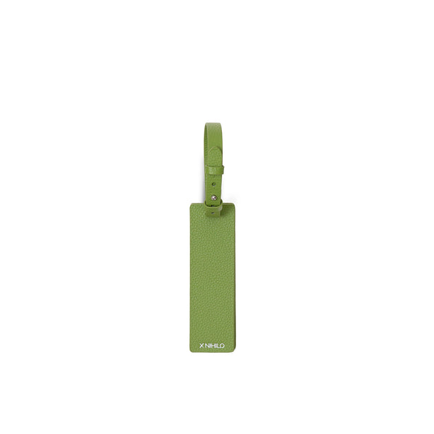 X Nihilo St Tropez Leather Luggage Tag Sage