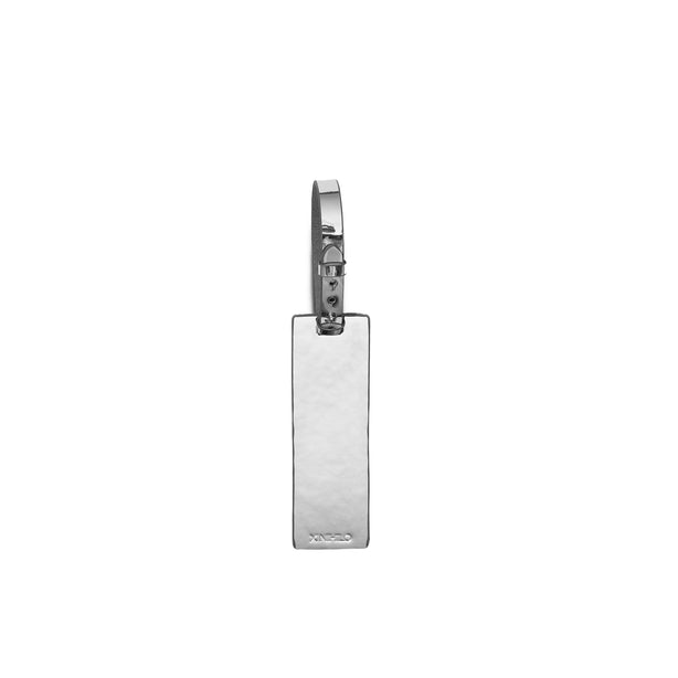 X Nihilo St Tropez Vegan Leather Luggage Tag Silver