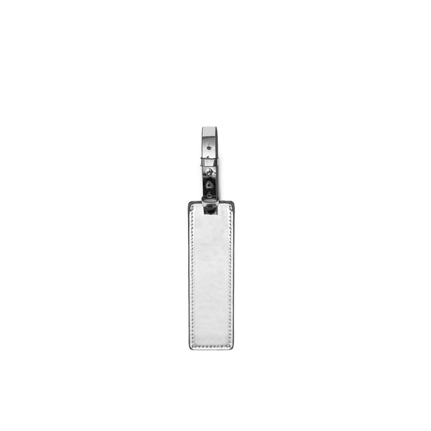 X Nihilo St Tropez Vegan Leather Luggage Tag Silver