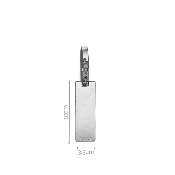 X Nihilo St Tropez Vegan Leather Luggage Tag Silver