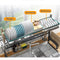 Black Over the Sink Dish rack with full set holders