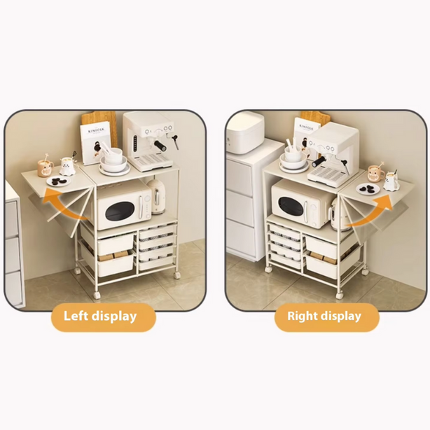 Multi functional Shelf Trolley Cart with drawers