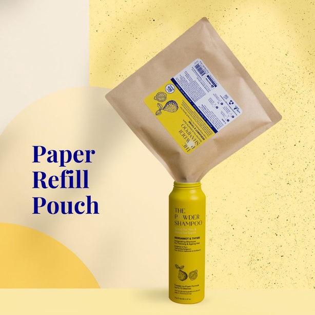 The Powder Shampoo Invigorating & Stimulating Foaming Powder Shampoo For Thinning & Aging Hair 20g Sustainable, Vegan, Plastic-Free