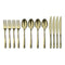 Charles Millen Signature Collection Pelissier 12 Piece Dining Cutlery Set, Gold