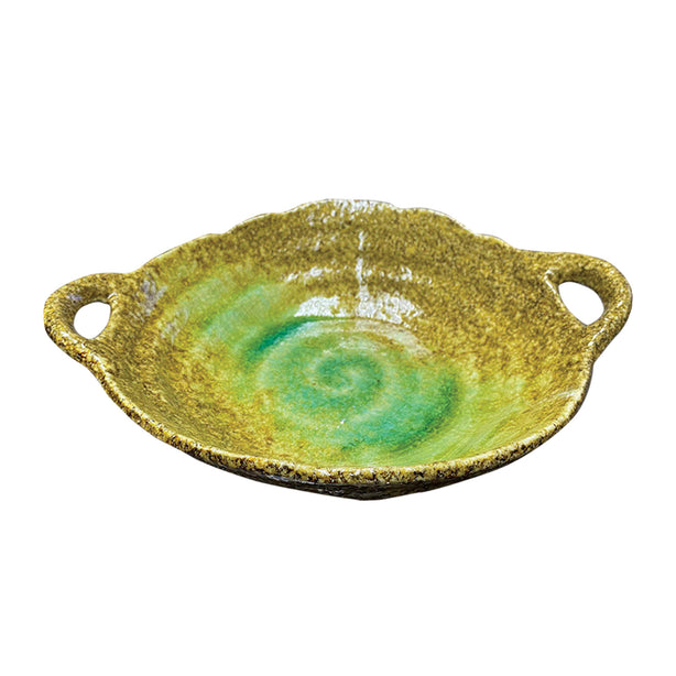 Tsuru Seasonal Japanese Tableware Collection Serving Dish With Handle, Sac294