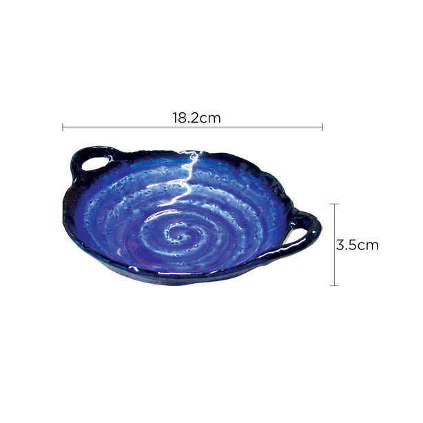 Tsuru Seasonal Japanese Tableware Collection Serving Dish With Handle, Sac313