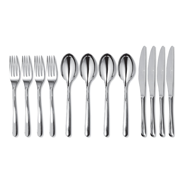 Charles Millen Signature Collection Pelissier 12 Piece Dining Cutlery Set, Stainless Steel