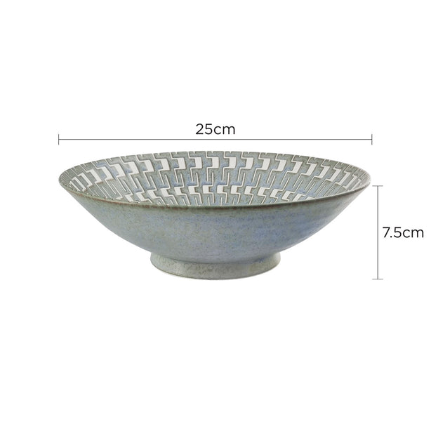 Tsuru Seasonal Japanese Tableware Collection 25.3cm V-Shaped Bowl, Sac245
