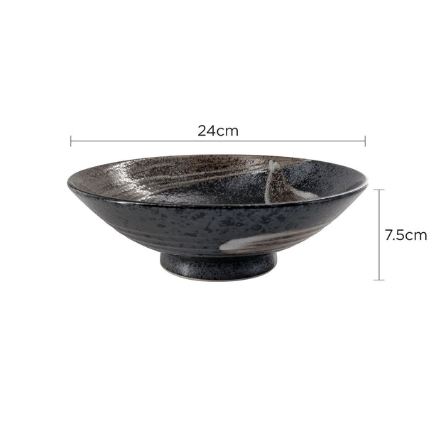 Tsuru Seasonal Japanese Tableware Collection 24cm V-Shaped Bowl, Sac084