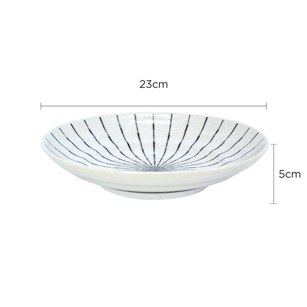 Tsuru Seasonal Japanese Tableware Collection 9.05 Inch Deep Plate, Sac107