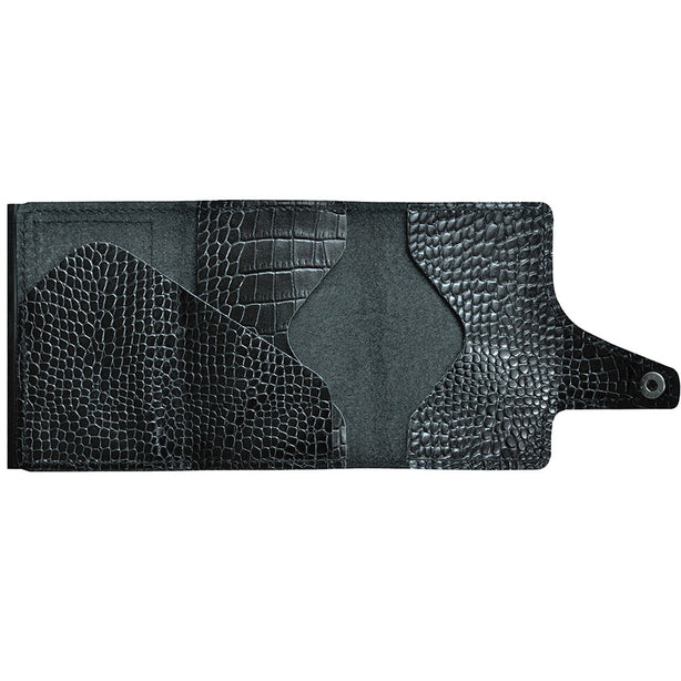 Tru Virtu Wallet Click & Slide Croco Black