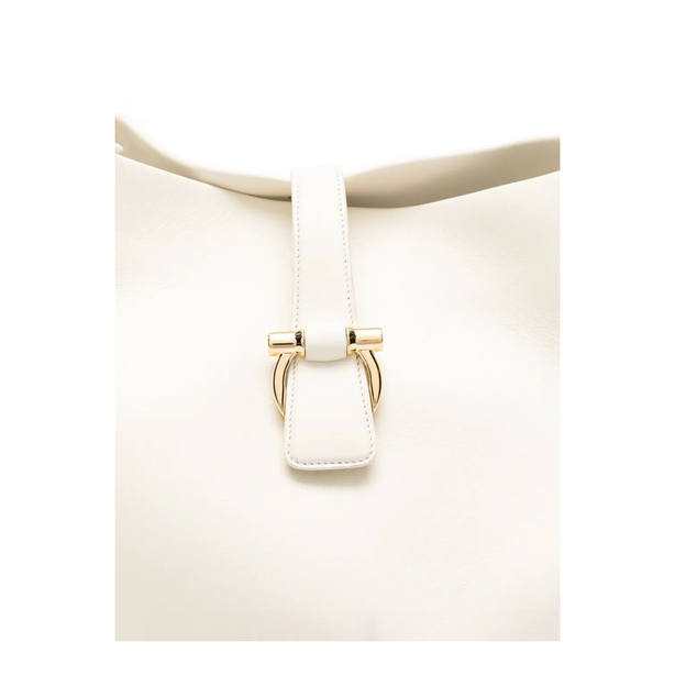 Buckle-Detail Medium Shoulder Bag