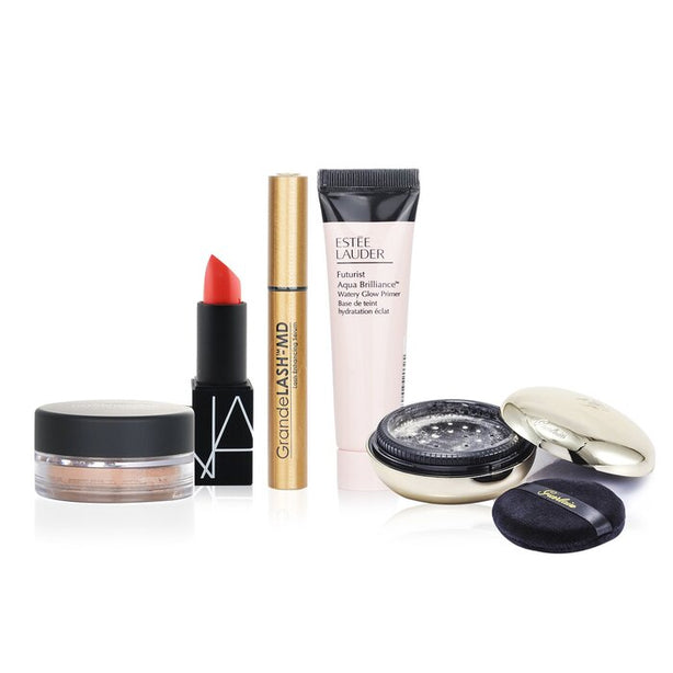 Estee Lauder Watery Glow Primer (miniature) 15ml + Nars Lipstick 3.5g + Guerlain Les Voilettes Powder 20g + Grande Cosmetics (grandelash) Lash