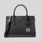 MICHAEL KORS Sheila Medium Faux Saffiano Leather Satchel Black RB-35S3G6HS2L