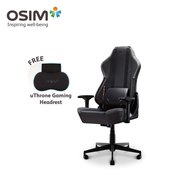 OSIM uThrone S Gaming Massage Chair (Black) - Self Assembly
