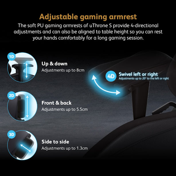 OSIM uThrone S Gaming Massage Chair (Black) - Self Assembly