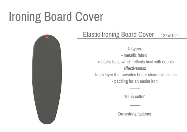 R6088.03 Rayen Premium Elastic Ironing Board Cover (Dark Grey)