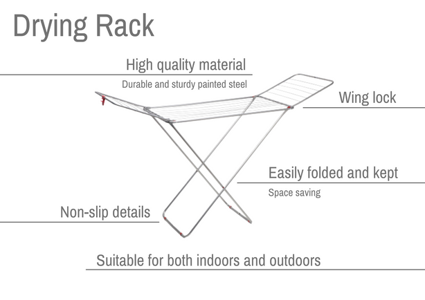 R0333.00 Rayen Laundry Drying Rack With Wings