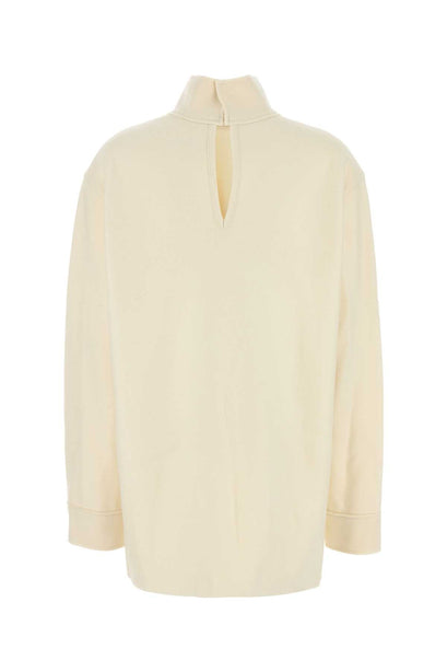 Cream Wool Blend Blouse