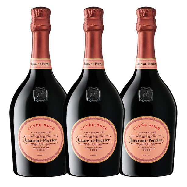 [BUNDLE OF 3] LAURENT PERRIER CUVEE ROSE NV 750ML