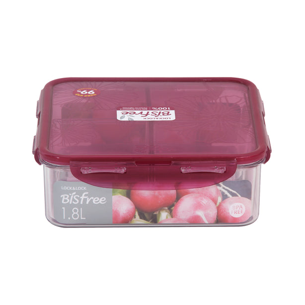 LocknLock Bisfree Airtight Food Container with Removable Divider 1.8L