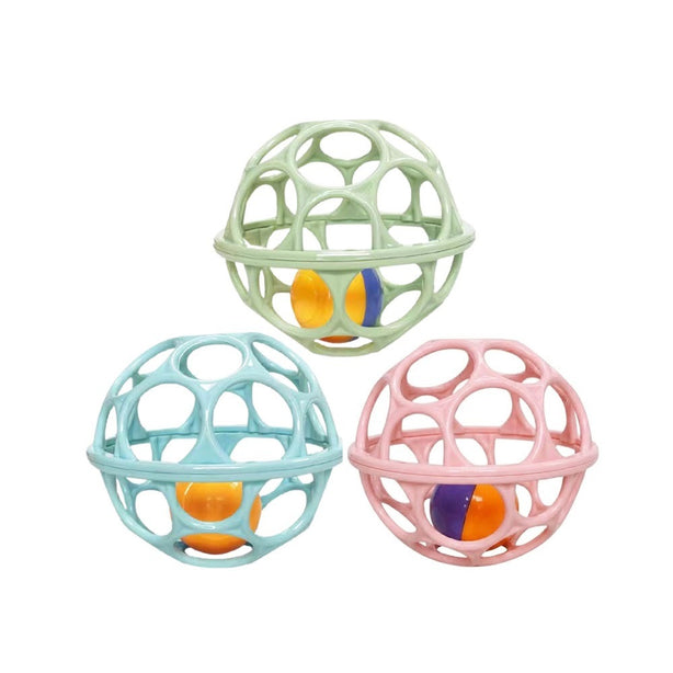 Maya & Friends Classic Easy Grasp Oball With Rattle (Assorted Colours)