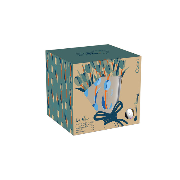 Ocean Playful Blue Tulip Coffee Mug 485ml