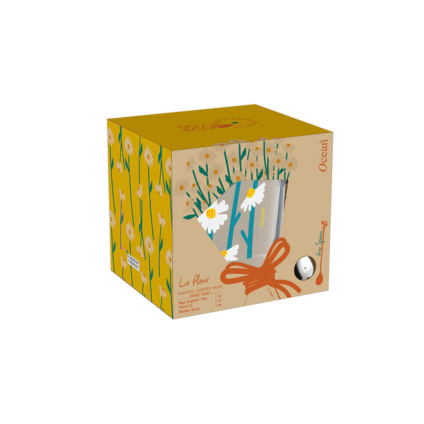 Ocean Playful White Daisy Coffee Mug 485ml