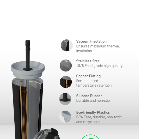 Aict27Bk Asobu Ocean Tumbler Black 800Ml