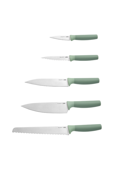 Bh0351 Berghoff 6-Pc Knife Block Set Forest (Built-in Knife Sharpener)